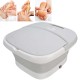 MAXTOP Folding Foot Bath Electric Foldable Foot Spa Tub with Heated Bubble Steam Wave Massager for Magnetic Therapy Pedicure Machine Portable Foot Massager