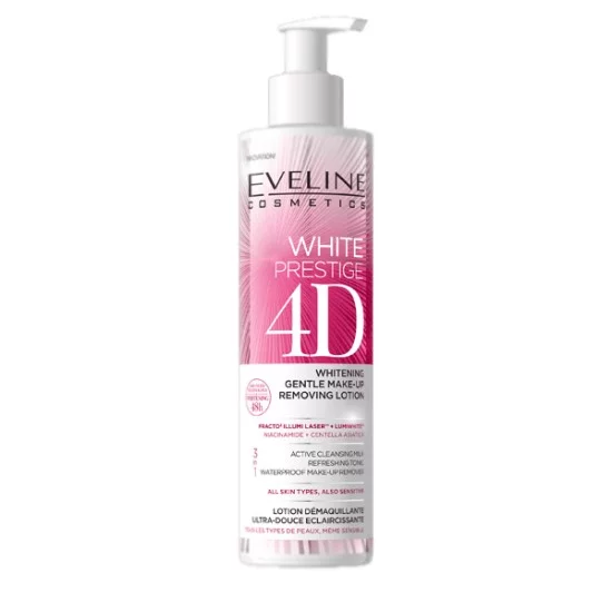 Eveline Cleanser 4D White Prestige Whitening Gentle Makeup Removing Lotion 245ml Eveline Cleanser 4D White Prestige Whitening Gentle Makeup Removing Lotion 245ml