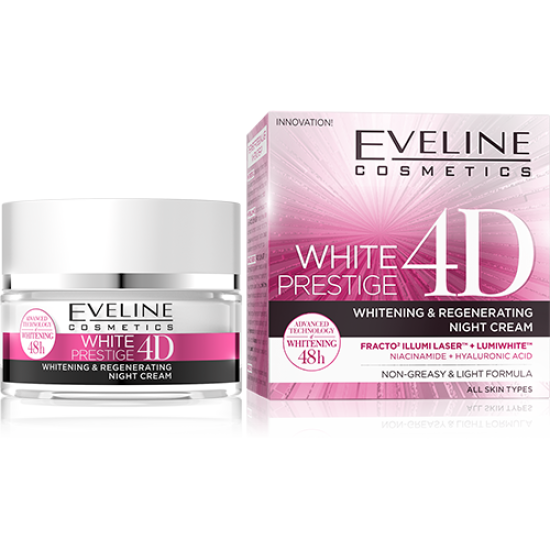 Eveline White Prestige 4D Night Cream Non Greasy 50ml
