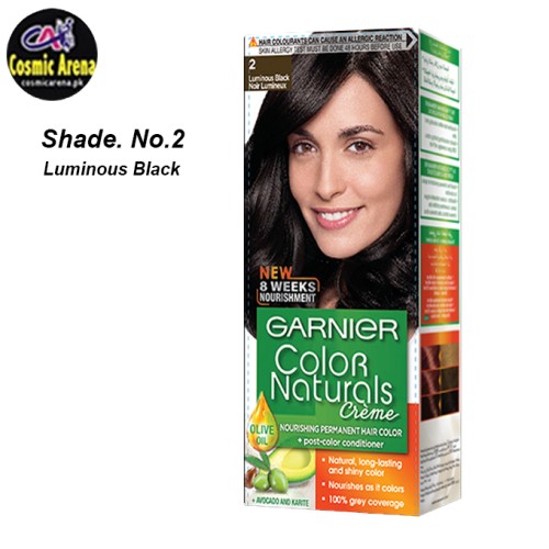 Koning Lear Bijwonen Schuine streep Garnier Hair Color Natural Crème Shade No.2 Luminous Black