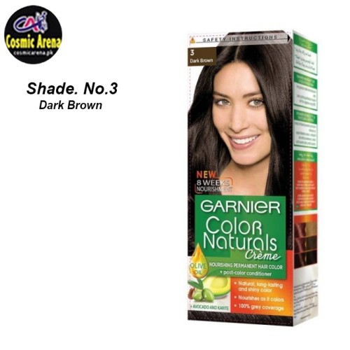 Garnier Hair Color Natural Crème Shade No. 3 Dark Brown Garnier Hair Color Natural Crème Shade No. 3 Dark Brown