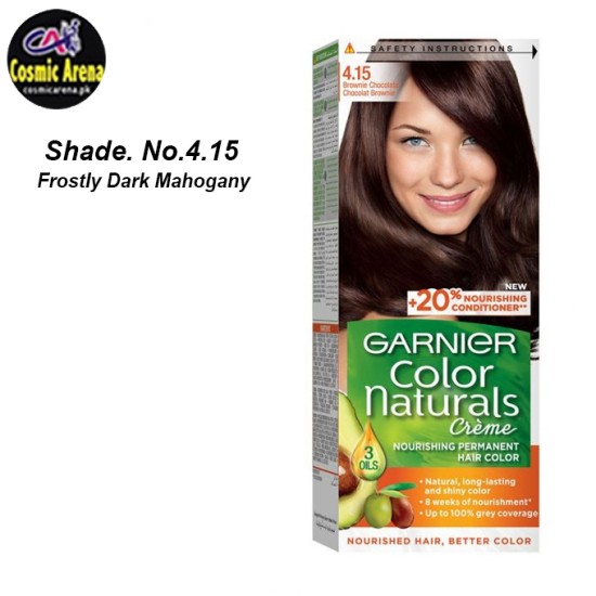 Garnier Hair Color Natural Crème Shade No. 4.15 Frostly Dark Mahonogy
