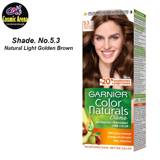 Garnier Hair Color Natural Crème Shade No. 5.3 Natural Light Golden Brown