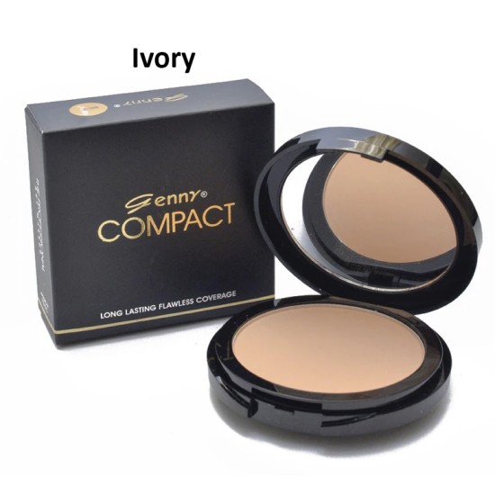 Genny Face Powder Flawless Coverage Compact Powder Ivory