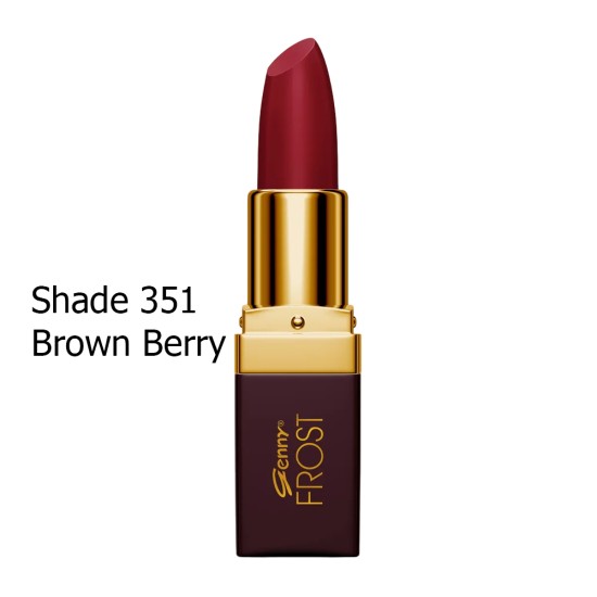 Genny Frost Lipstick Matte Effect Brown Berry No 351