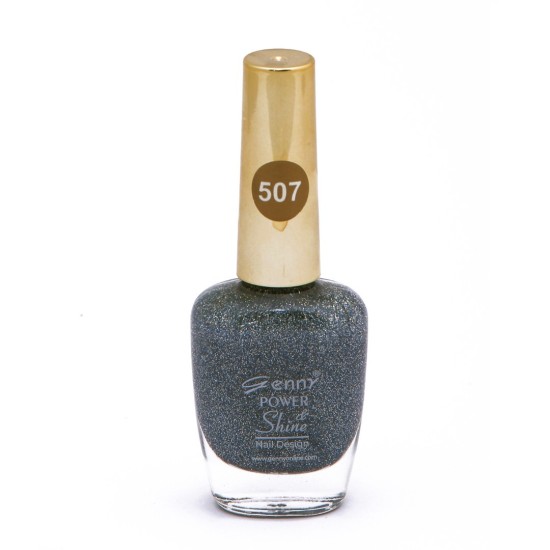 Genny Power Shine Authentic Glitter Nail Polish Shade 507