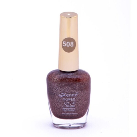 Genny Power Shine Authentic Glitter Nail Polish Shade 508