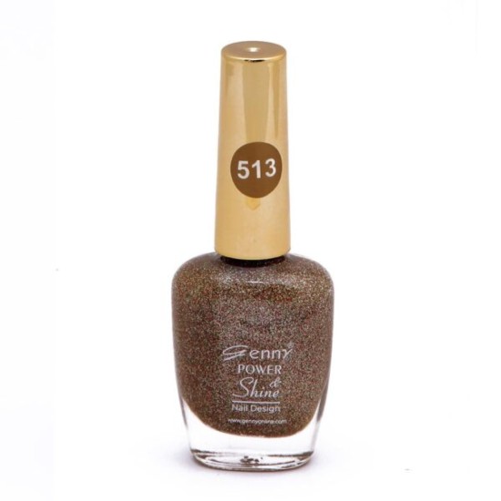 Genny Power Shine Authentic Glitter Nail Polish Shade 513