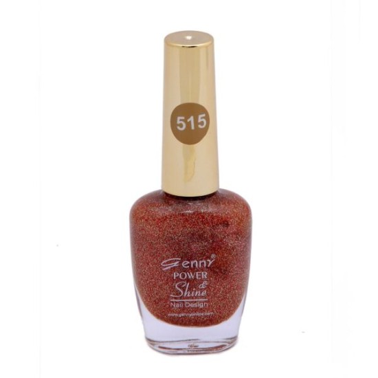 Genny Power Shine Authentic Glitter Nail Polish Shade 515