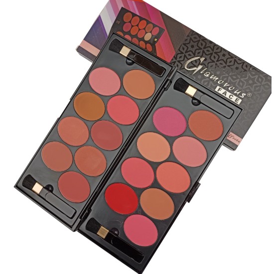 Glamorous Face Blush on Palette 18 Matte Colors Blush On