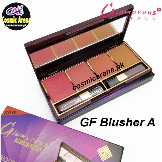 Glamorous Face Blush On 4 Color Blush on Palette GF A