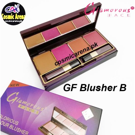 Glamorous Face Blush On 4 Color Blush on Palette GF B