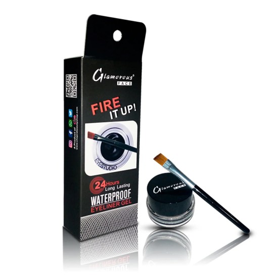 Glamorous Face Gel Eye Liner Water Proof Gel Liner Black