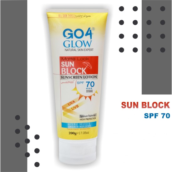 Go 4 Glow Sun Block Cream SPF 70 200gm