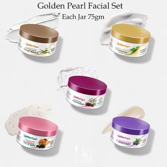 Golden Pearl Facial Skin Lightening Facial Pack Of 5 Jar