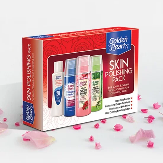 Golden Pearl Skin Polishing Pack Bleach Powder Developer Skin Shiner Soothing Lotion Golden Pearl Skin Polishing Pack Bleach Powder Developer Skin Shiner Soothing Lotion