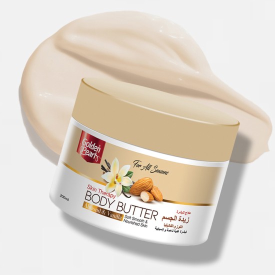 Golden Pearl Moisturizing Cream Skin Therapy Almond and Vanilla Body Butter 200ml