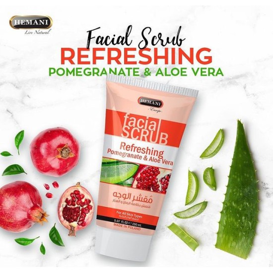 Hemani Facial Scrub Refreshing Pomegranate and Aloe Vera Scrub