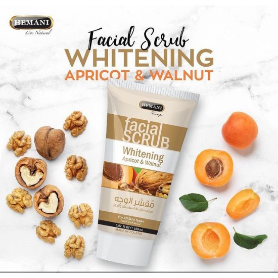 Hemani Facial Scrub Whitening Apricot and Walnut