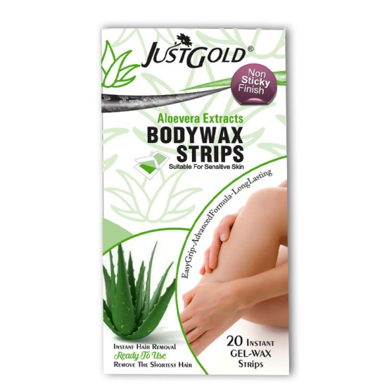Just Gold Body Wax Strips Aloe Vera Extracts