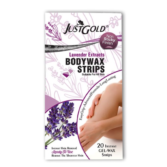Just Gold Body Wax Strips Lavender Extracts