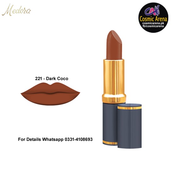 Medora Lipstick Matte Shade 221 Dark CoCo