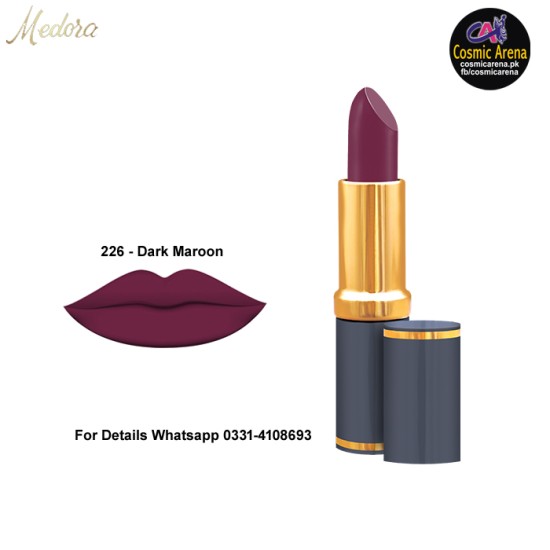 Medora Lipstick Matte Shade 226 Dark Maroon