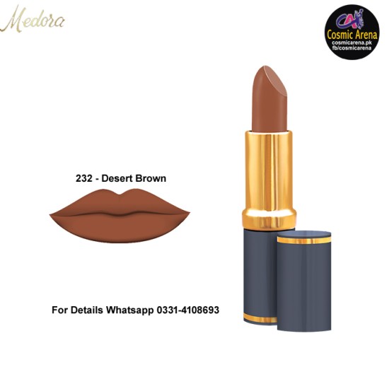 Medora Lipstick Matte Shade 232 Desert Brown