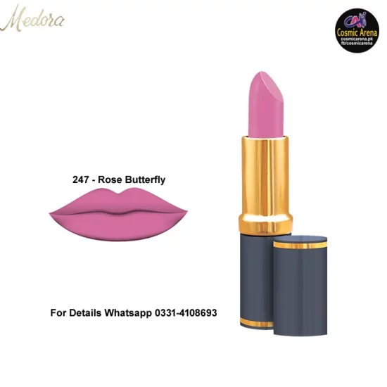 Medora Lipstick Matte Shade 247 Rose Butterfly Medora Lipstick Matte Shade 247 Rose Butterfly