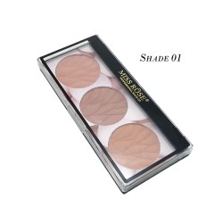 Miss Rose Blush On Palette 3 Matte Shades Blush on Shade 01