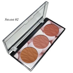 Miss Rose Blush On Palette 3 Matte Shades Blush on Shade 02