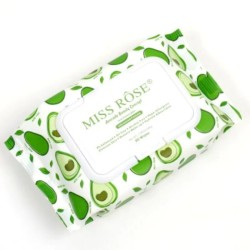 Miss Rose Wipes Avocado beauty concept facial cleaning wipes