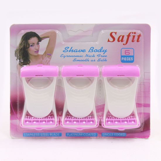 Safit Body Razor Pack Of 6 Razors