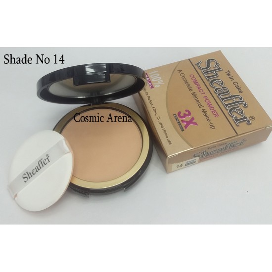 Sheaffer Cosmetics Twin Cake Compacted Powder Mineral Makeup Shade 14