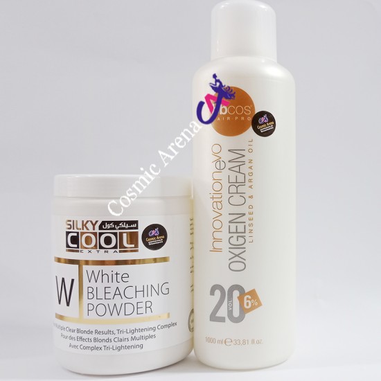 Silky Cool Whitening Bleach Pack Powder And Developer