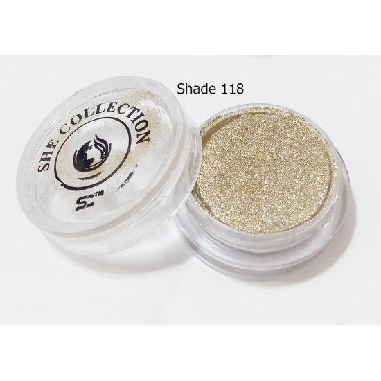 She Collection Pressed Glitter Eye Shadow Makeup Glitter Shade no 118
