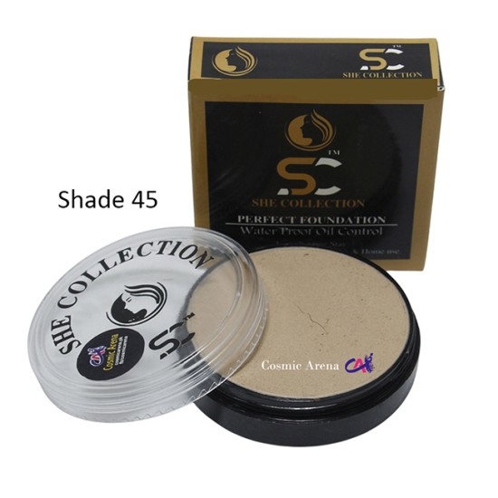 She Collection Perfect Foundation Water Proof Oil Control Shade 45
