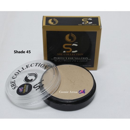 She Collection Perfect Foundation Water Proof Oil Control Shade 45