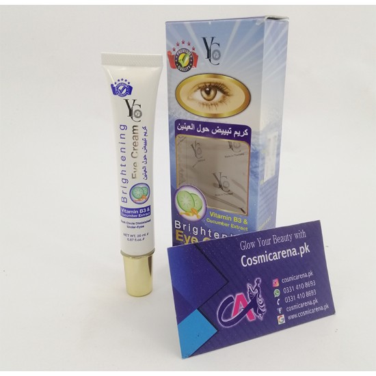 YC Brightening Eye Cream For Dark Circles With Vitamin B3 and Cucumber Extracts 20ml