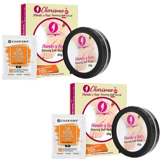 Charisma Hand and Feet Whitening Scrub Pack Of 2 Scrub 45gm