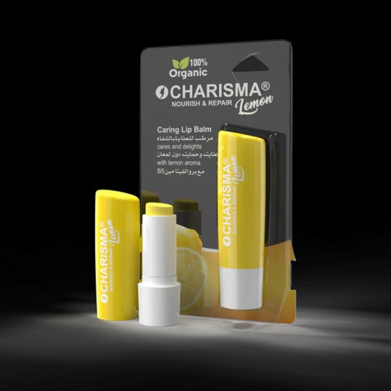 Charisma Lip Balm Nourish and Repair Lemon Flavor With Color