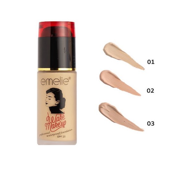 Emelie Foundation Waterproof Foundation With SPF 20 Shade 01