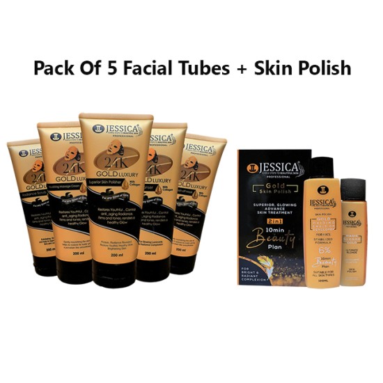 Jessica Gold Facial Set With Skin Polish Jessica Gold Facial Set With Skin Polish
