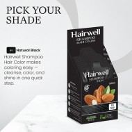 Kala Kola Hairwell Hair Color Shampoo Sachet Box Black 01