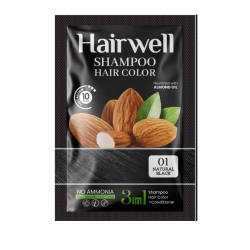 Kala Kola Hairwell Hair Color Shampoo Sachet Box Black 01 Kala Kola Hairwell Hair Color Shampoo Sachet Box Black 01