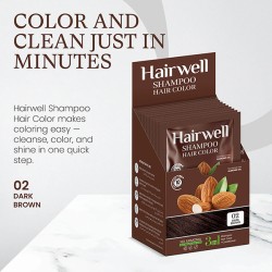 Kala Kola Hairwell Hair Color Shampoo 10 Sachet Box