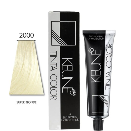 Keune Hair Color Tinta Color 2000 Super Blonde Tube and Developer