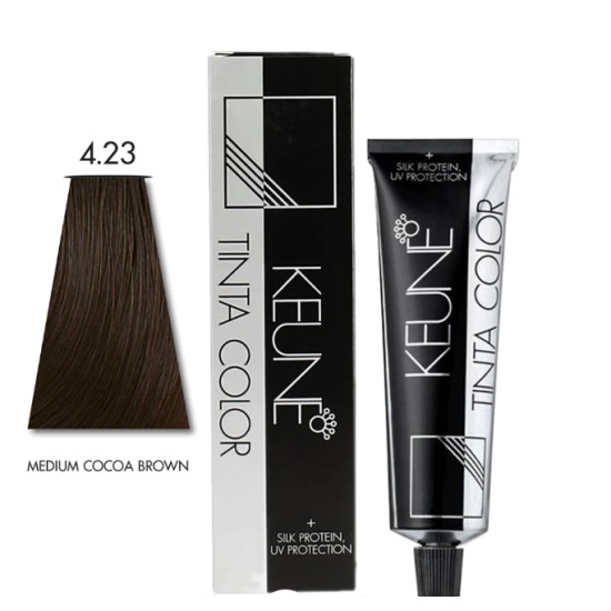 Keune Hair Color Tinta Color 4.23  Medium Choco Brown Tube And Developer