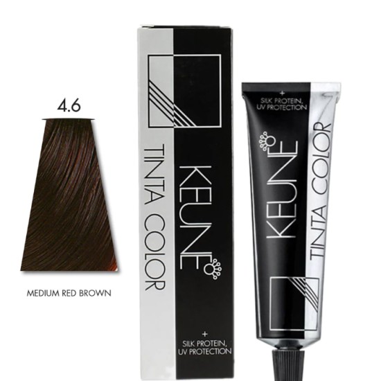 Keune Hair Color Tinta Color 4.6 Medium Red Brown Tube And Developer