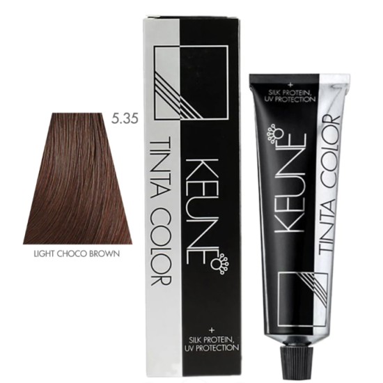 Keune Hair Color Tinta Color 5.35 Light Choco Brown Tube And Developer